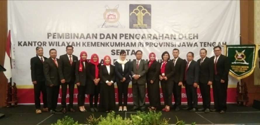 Pelantikan dan Pengukuhan Jajaran Pengwil Jateng INI oleh Ketua Pengwil Jateng INI, Tulus Dwi Mulyanto, SH