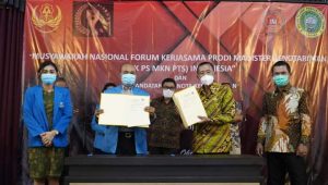 MoU Prodi MKn Unwar dengan PP INI dan Pengwil Bali INI secara offline dan online
