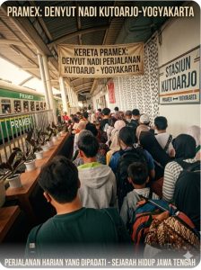 Kereta api Pramex menuju Jogja dipadati penumpang dari Kutoarjo